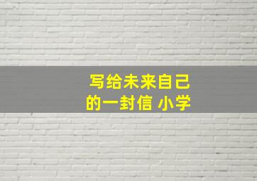 写给未来自己的一封信 小学